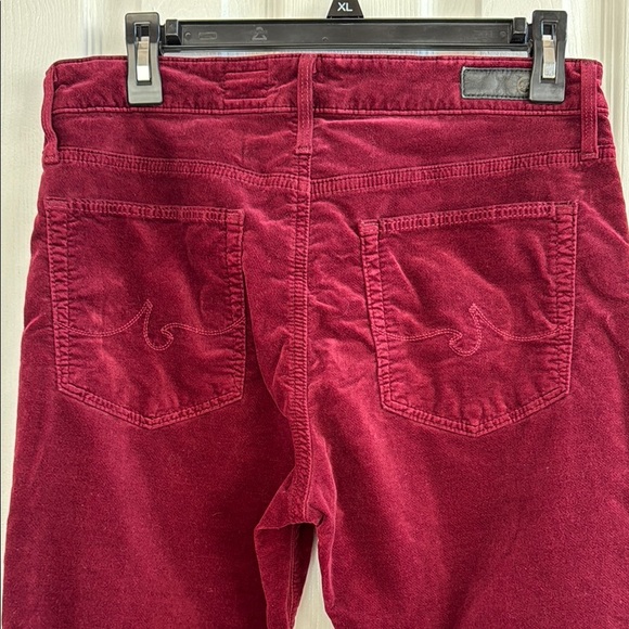 AG Adriano Goldschmied The Farrah High Waist Marron Peak Velvet Skinny Jeans 30R - Picture 8 of 13